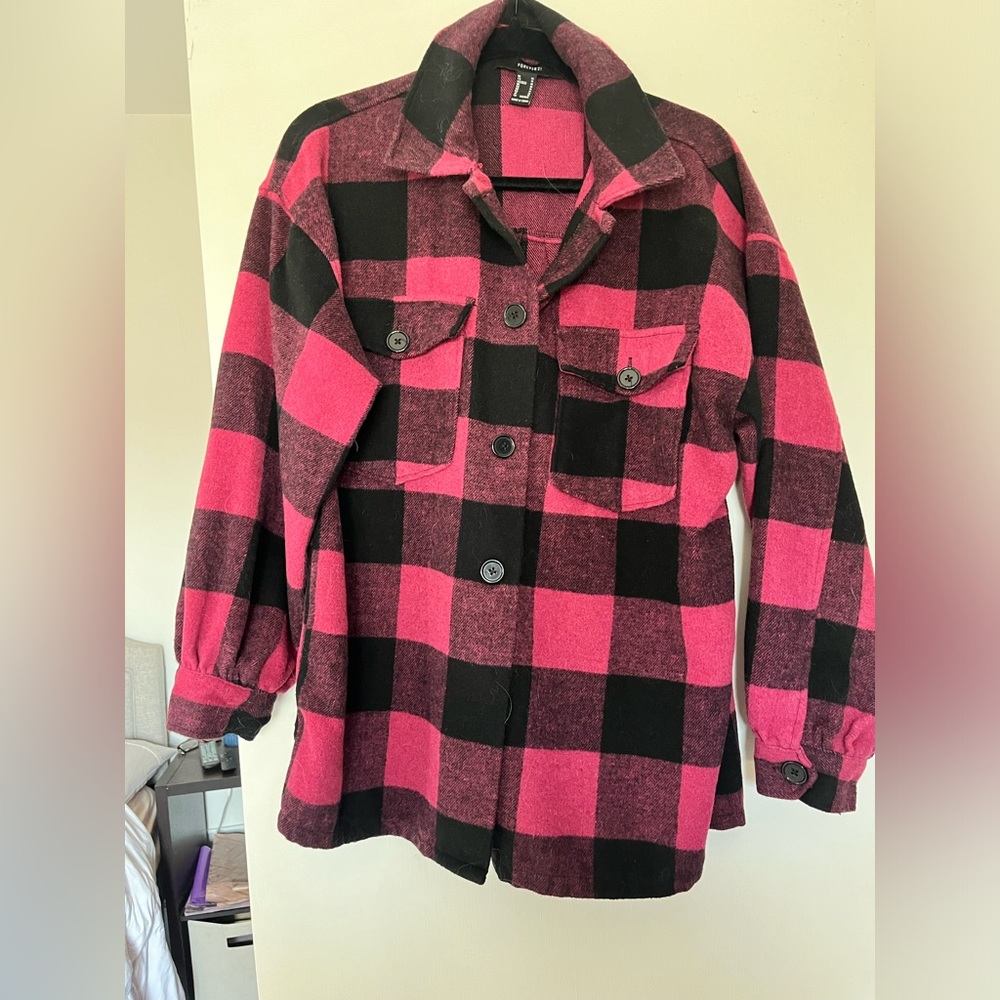 Oversized heavy shacket